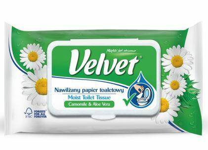 Velvet Nawilżany papier toaletowy 42szt.