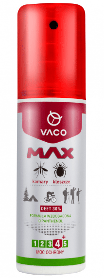 Vaco Max Płyn na komary i kleszcze DEET