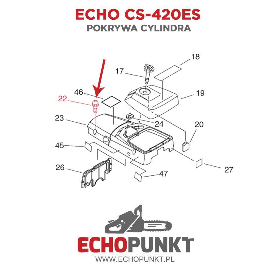 Wkręt uchwytu Echo CS-6703/420ES (Zdjęcie 4)