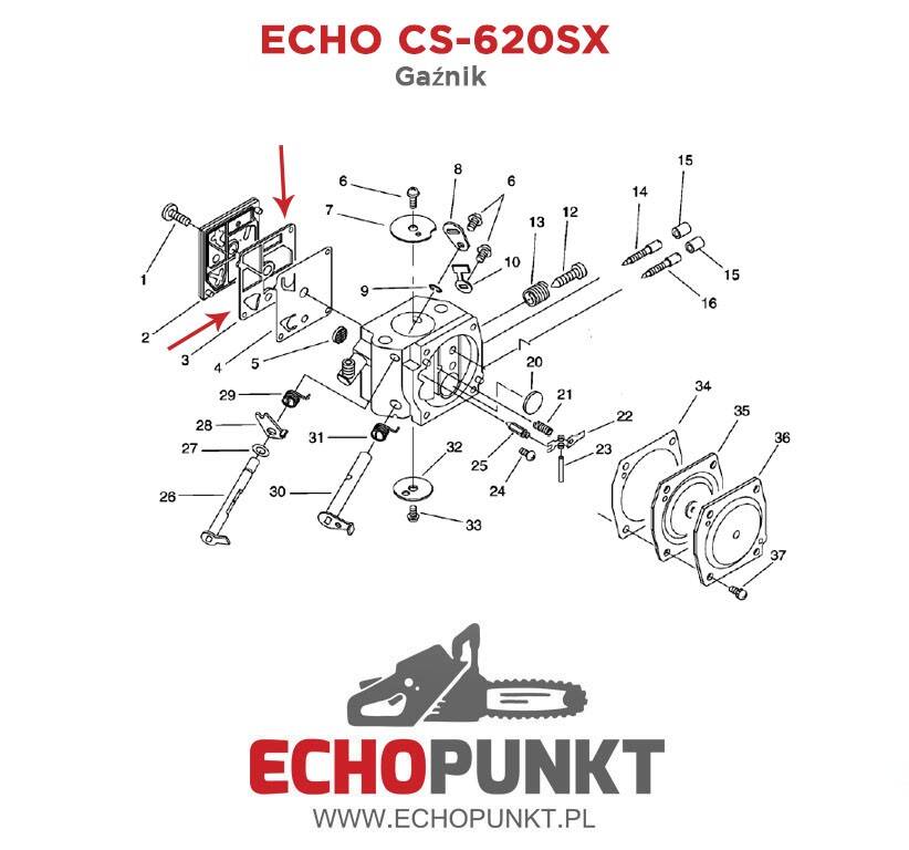 Uszczelka gaźnika Echo CS-600/620/6703 (Foto 3)