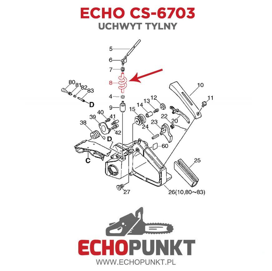 Wężyk paliwa Echo CS-680/5500/6700/8002 (Zdjęcie 2)
