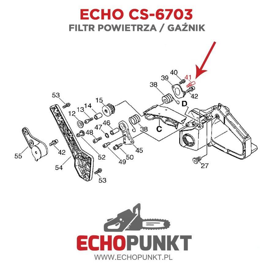Śruba sprężyny Echo CS-6703/670/680 (Zdjęcie 2)