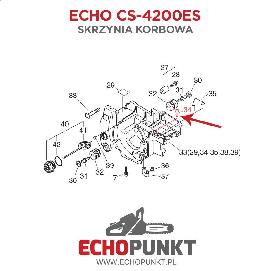 Wkręt Echo 900253-04008 (Zdjęcie 3)