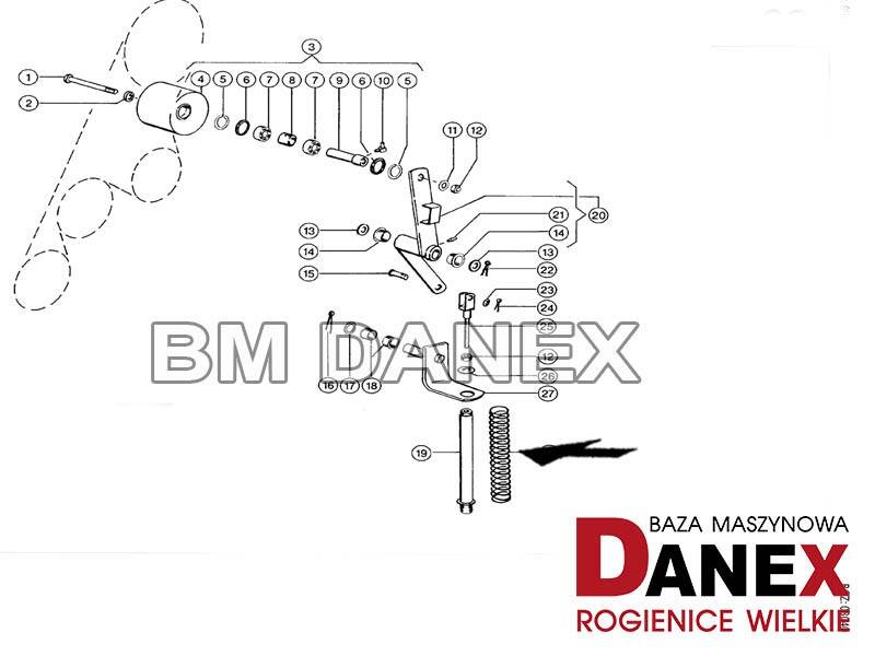 SPRĘŻYNA NAPINACZA PASA GNIOTOWNIKA CLAAS