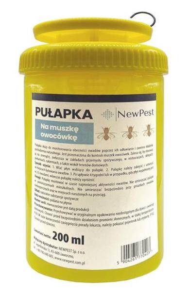 Pułapka na muszki owocówki 200ml z atraktantem NewPest