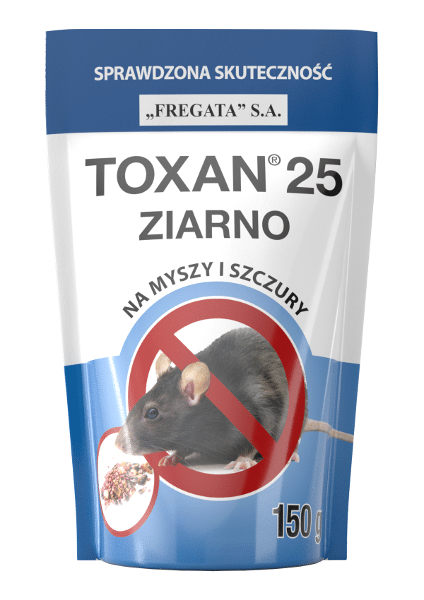 Toxan 25 ziarno 150g trutka na myszy i szczury