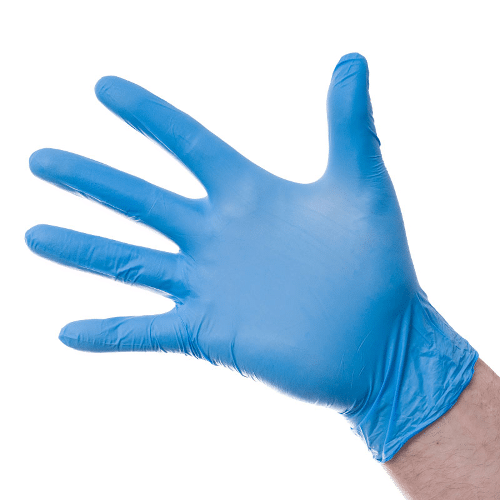 Rękawice ochronne nitrylowe L 100szt