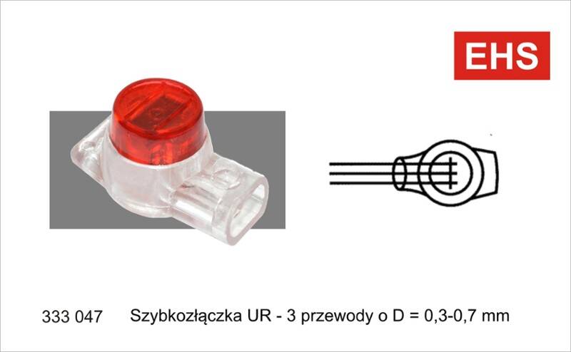 Szybkozłączka UR-3 przewody D=0,3-0,7