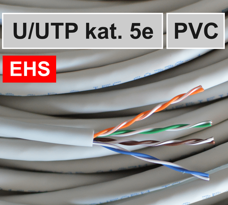 U/UTP kat.5e -kabel  sieciowy PVC PLine (Zdjęcie 1)