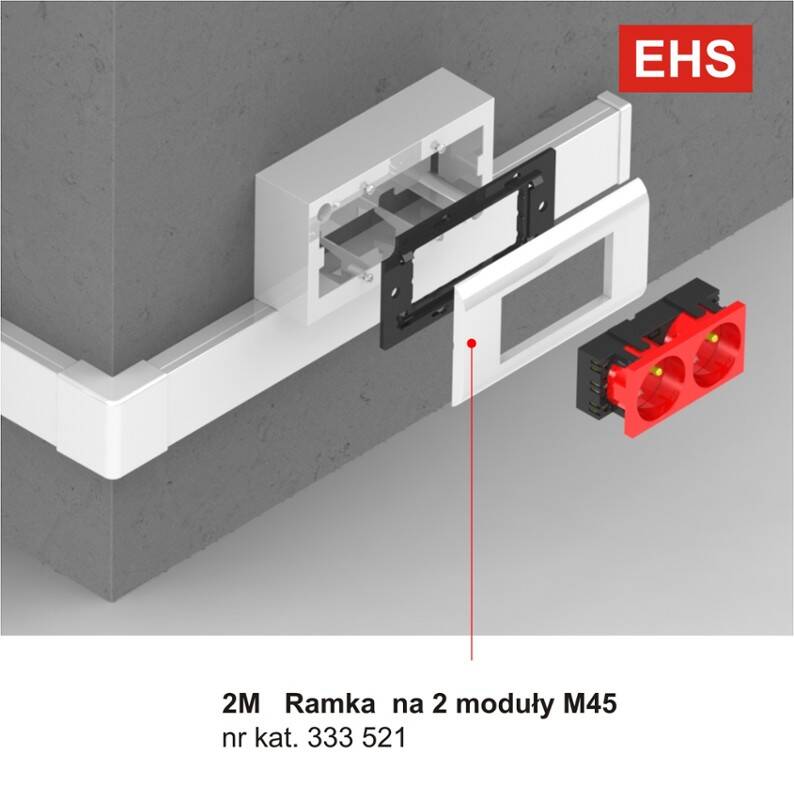 2M   Ramka  na 2 moduły M45 (A) (Zdjęcie 1)