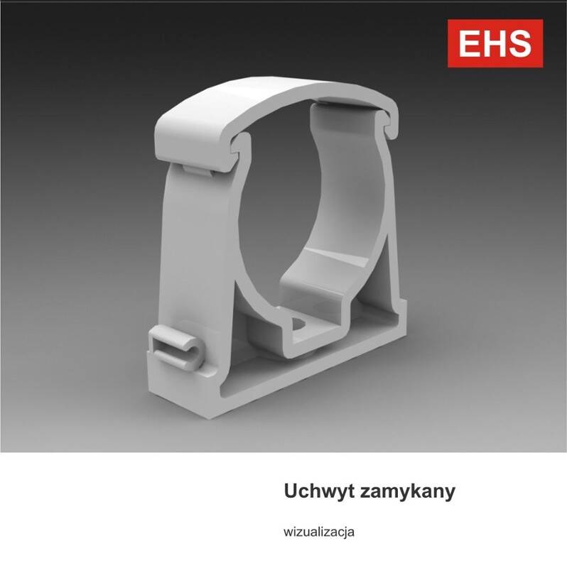 Uchwyt zamykany U-28 biały (opak.100szt)