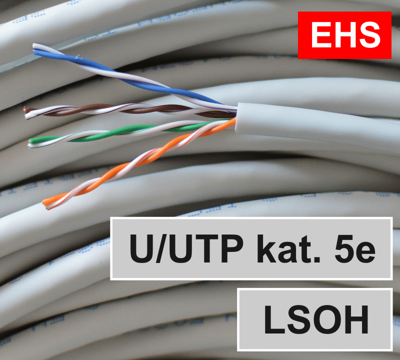 U/UTP kat.5e - kabel LAN 4x2x24 AWG,