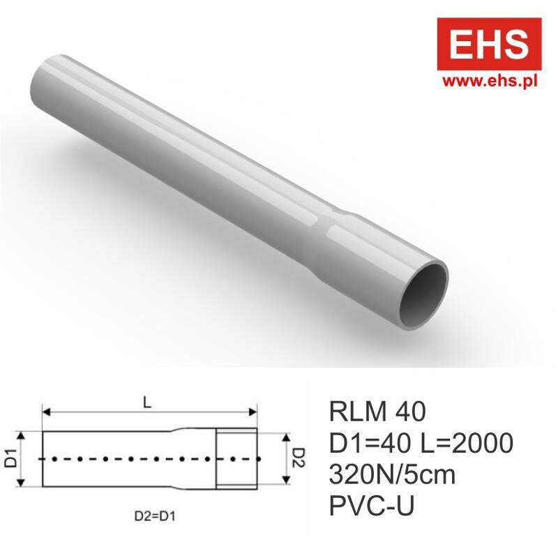 Rura - RLM 40  L= 2 mb, Biała