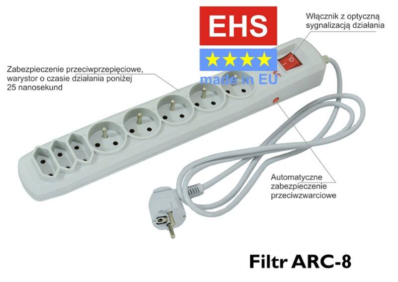 Filtr  ARC-8 - 1,5 m - Szary