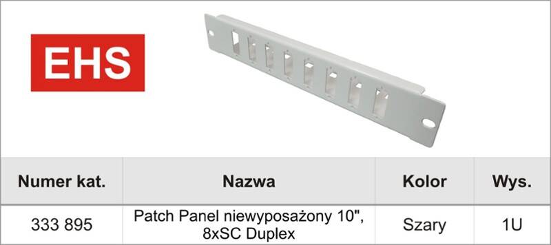 Patch-Panel  8 x SC Duplex 10