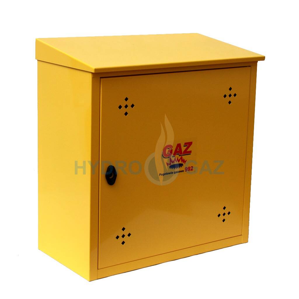 Szafka gazowa stalowa 60x60x25 żółta (Zdjęcie 1)