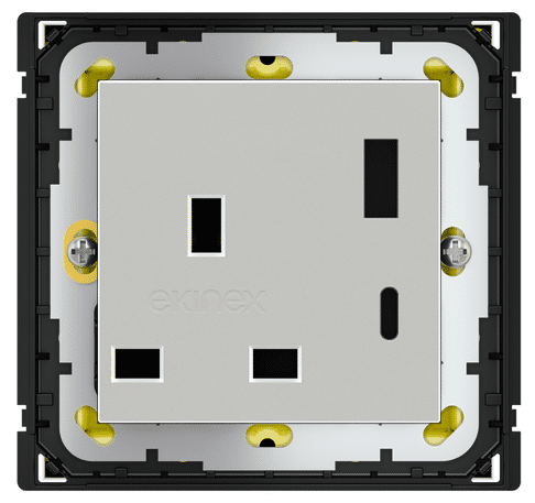 POKRYWA GNIAZDA UK + USB A-C PLASTIK