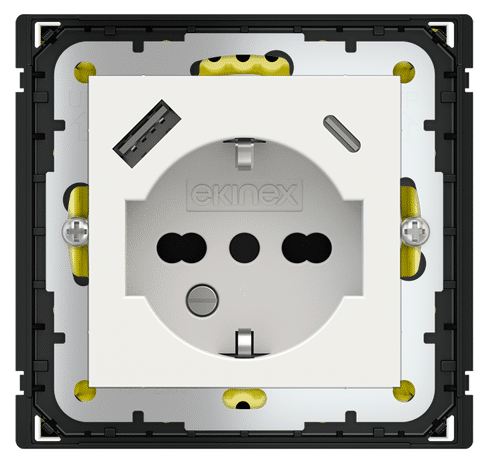 POKRYWA GNIAZDA IT, 55X55 + USB A-C