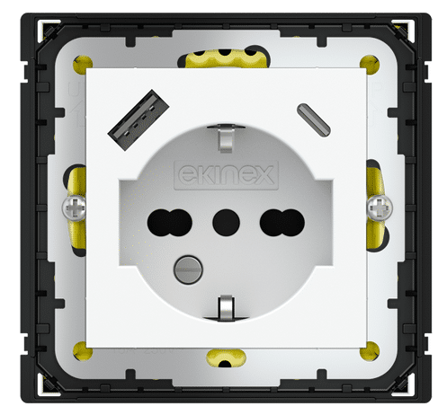 POKRYWA GNIAZDA IT, 55X55 + USB A-C