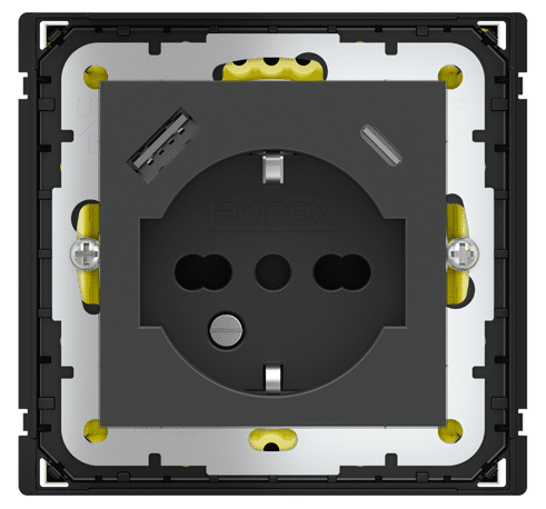 POKRYWA GNIAZDA IT, 55X55 + USB A-C