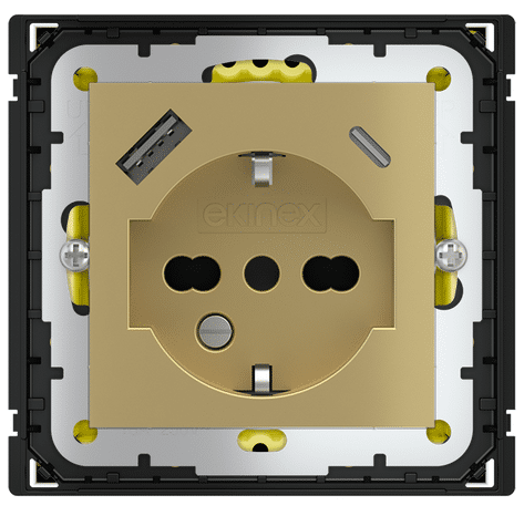 POKRYWA GNIAZDA IT, 55X55 + USB A-C