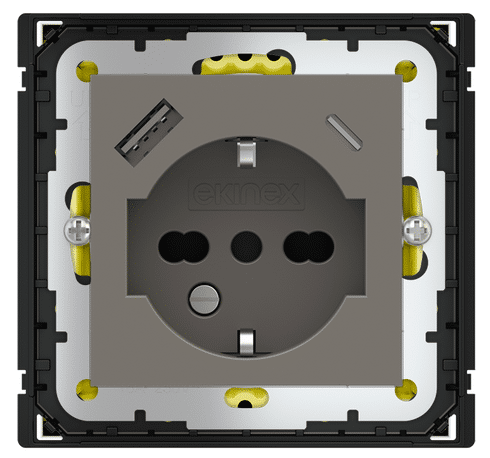 POKRYWA GNIAZDA IT, 55X55 + USB A-C