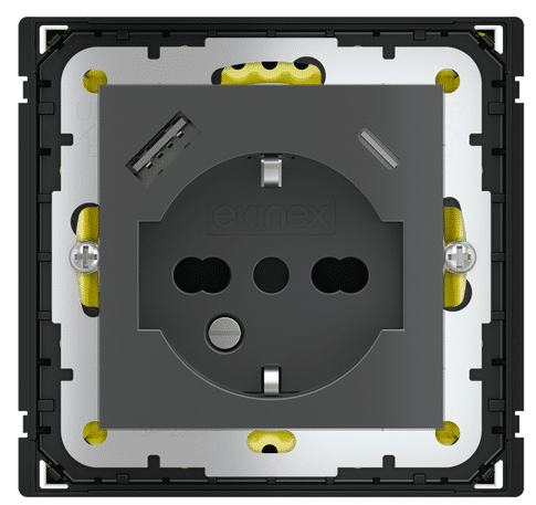 POKRYWA GNIAZDA IT, 55X55 + USB A-C