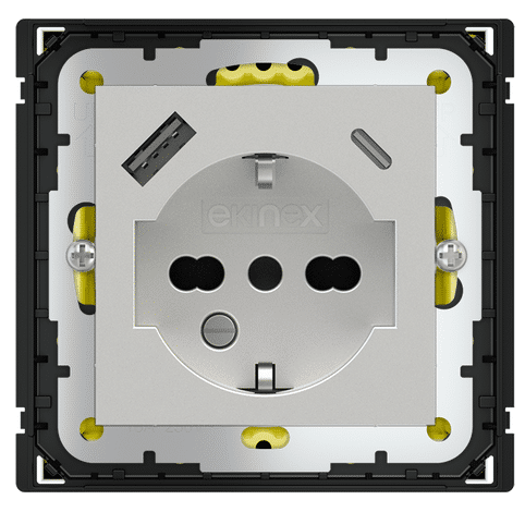 POKRYWA GNIAZDA IT, 55X55 + USB A-C