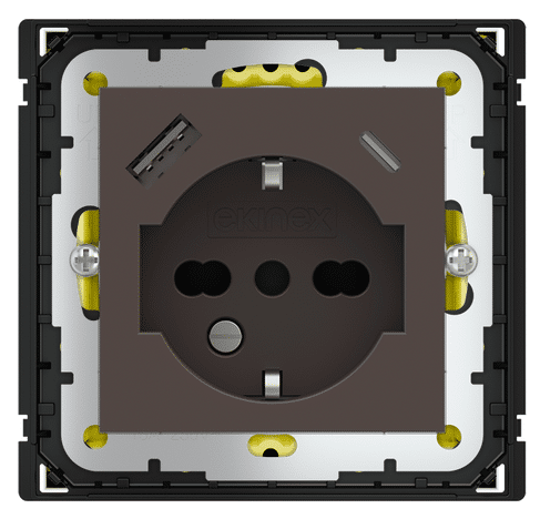 POKRYWA GNIAZDA IT, 55X55 + USB A-C