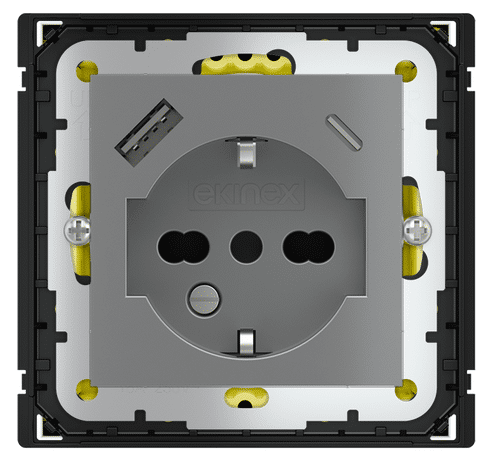 POKRYWA GNIAZDA IT, 55X55 + USB A-C