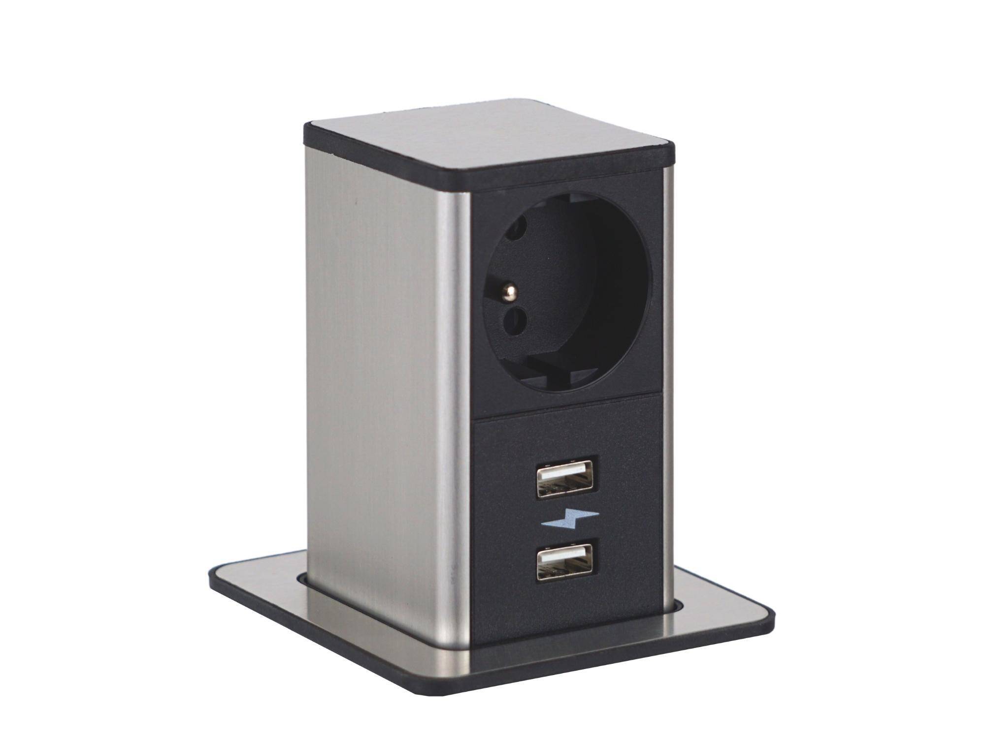 POP UP GNIAZDO B/I 1XUTE ŁAD.USB A/A 12W