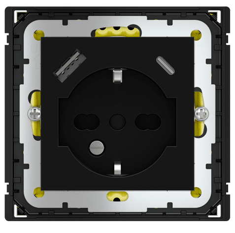 POKRYWA GNIAZDA IT, 55X55 + USB A-C