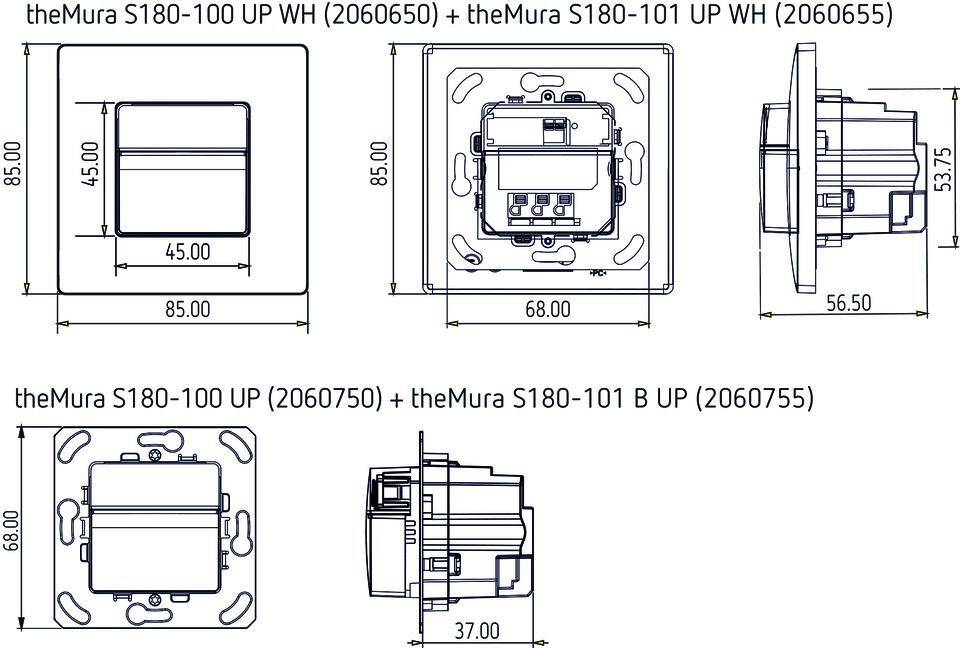 CZUJNIK RUCHU theMURA S180-100 UP WH (Zdjęcie 4)