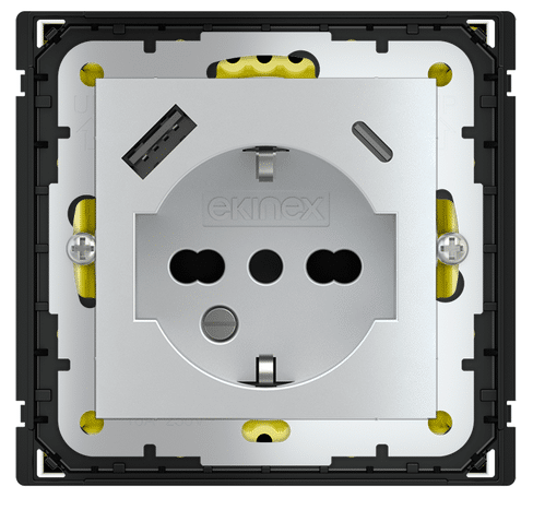 POKRYWA GNIAZDA IT, 55X55 + USB A-C