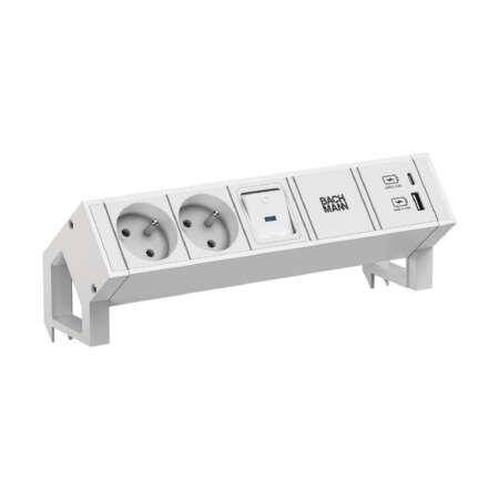 DESK2 LISTWA 4M. 2XUTE ŁAD.USB A/C 22W