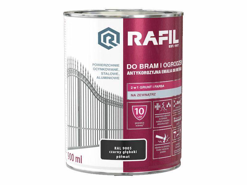 RAFIL DO BRAM I OGRODZEŃ RAL 9005 0,9L