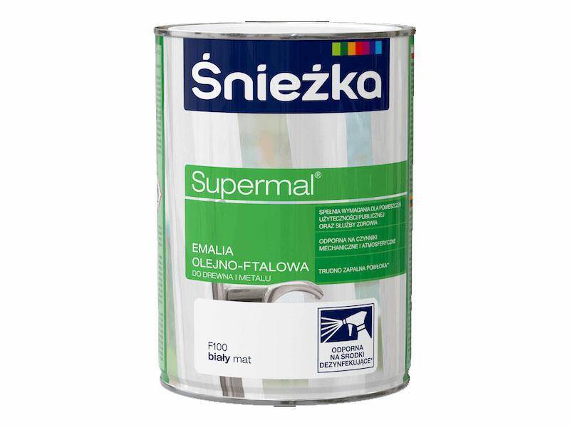 SUPERMAL OLEJNO-FTALOWA 0,8L BIAŁY MAT