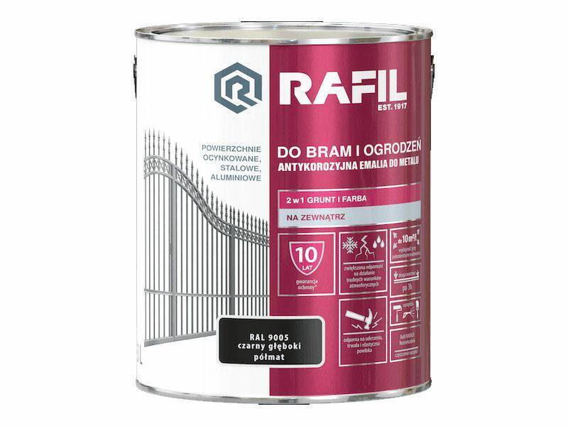 RAFIL DO BRAM I OGRODZEŃ RAL 9005 3,0L