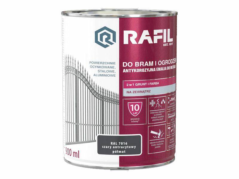 RAFIL DO BRAM I OGRODZEŃ RAL 7016 0,9L