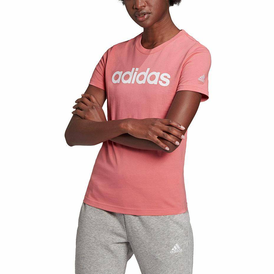 Adidas koszulka Essentials Slim GV4041 różowa #M (Zdjęcie 1)