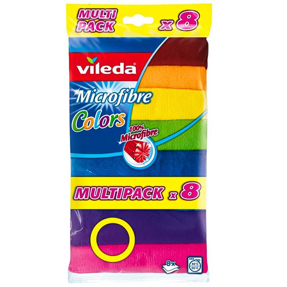 VILEDA Ścierka Microfibre Color 8szt(10)