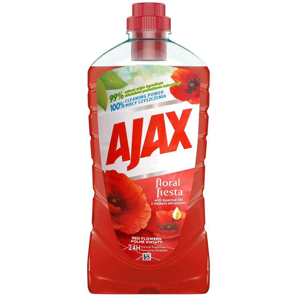 AJAX Płyn do podłóg 1L Czerwony Polne (Zdjęcie 1)