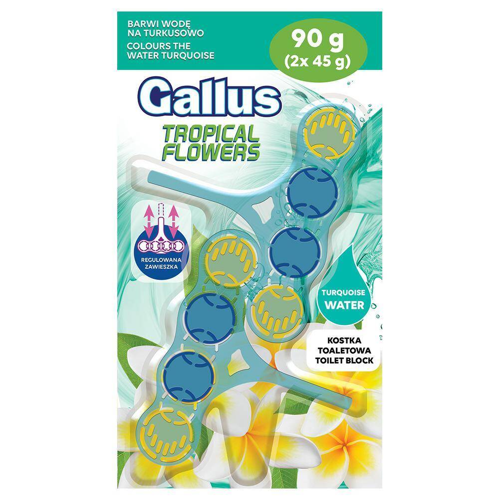 GALLUS Kostka WC 2x45g Tropical Flowers