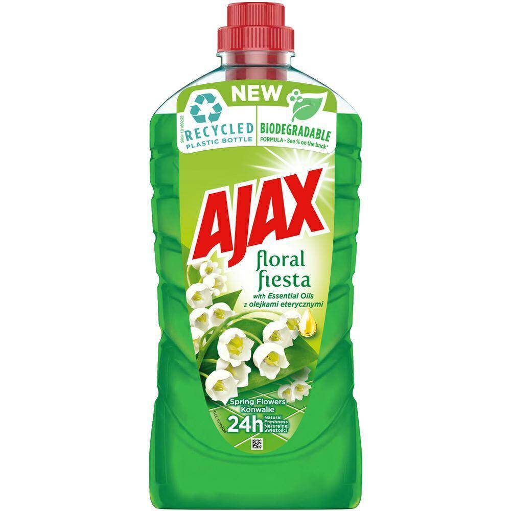 AJAX Płyn do podłóg 1L Zielony Konwalia (Zdjęcie 1)