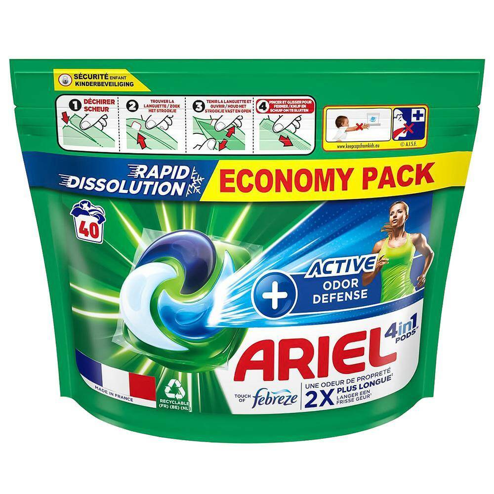 ARIEL 4in1 40 Pods + Active odor defense
