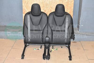 Rear 3rd Row Seat Leather Black Backrest