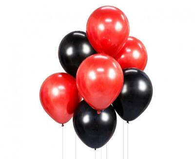 BB-CC27 Balony Czerwono Czarne Paczka