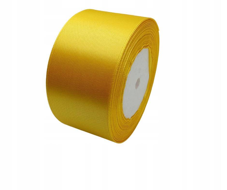 WSTĄŻKA ATŁASOWA 50MM-32M FS00-35 ŻÓŁTY