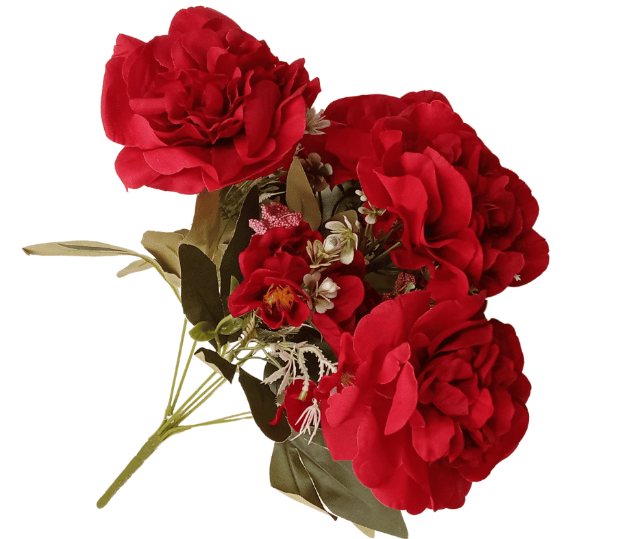 CV28485 Bukiet Peonia 42CM Czerwona