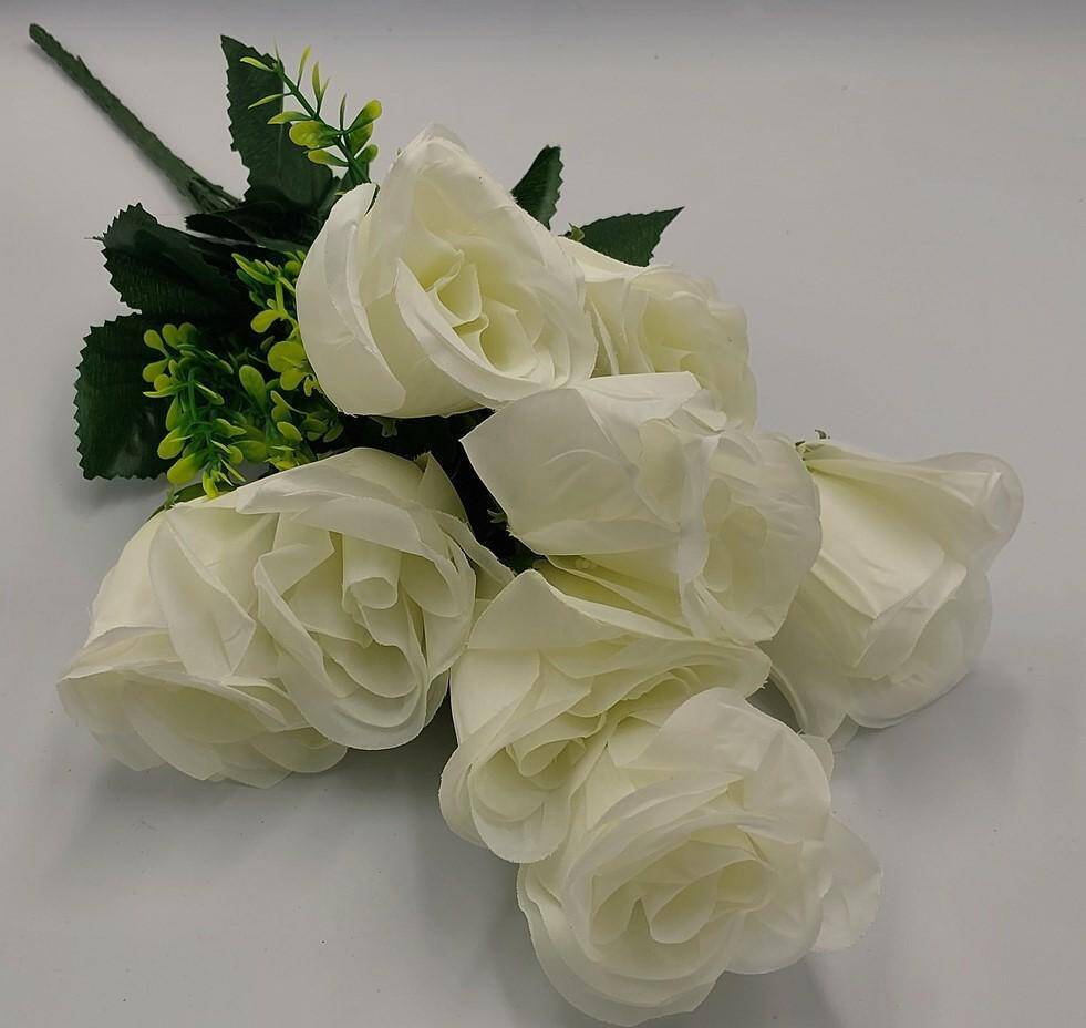 Bukiet Róża A076 Biały 53cm